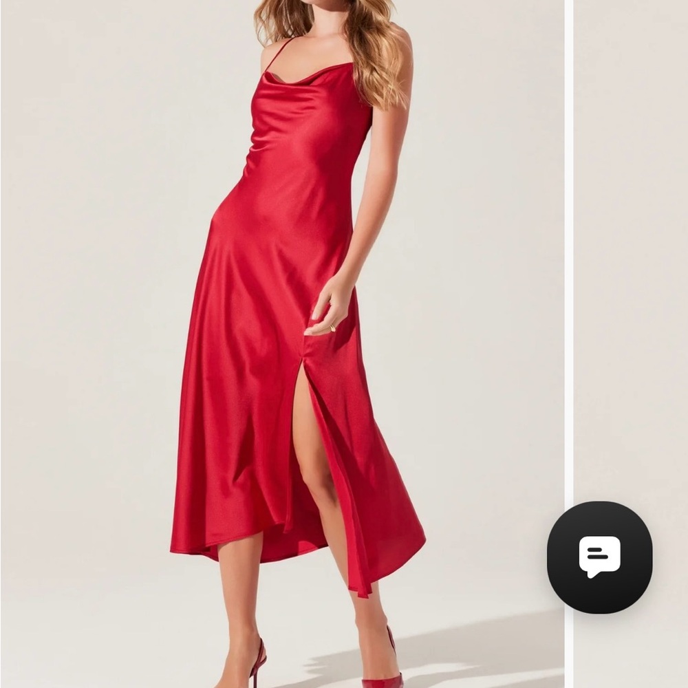 Astr Asymmetrical Red Dress
